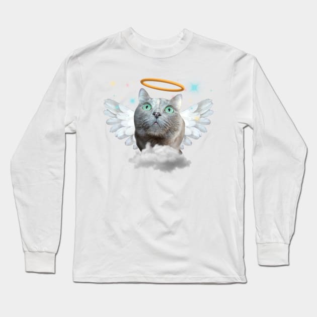 ANGEL CAT Long Sleeve T-Shirt by GloriaSanchez